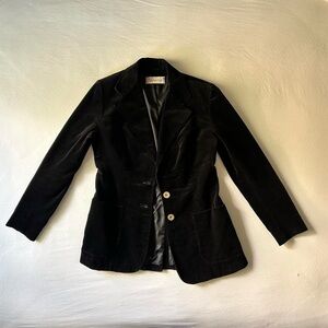 Evan Picone Black Velvet Blazer